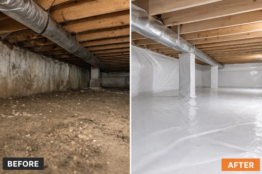 Crawl Space Encapsulation Hollis Center, ME