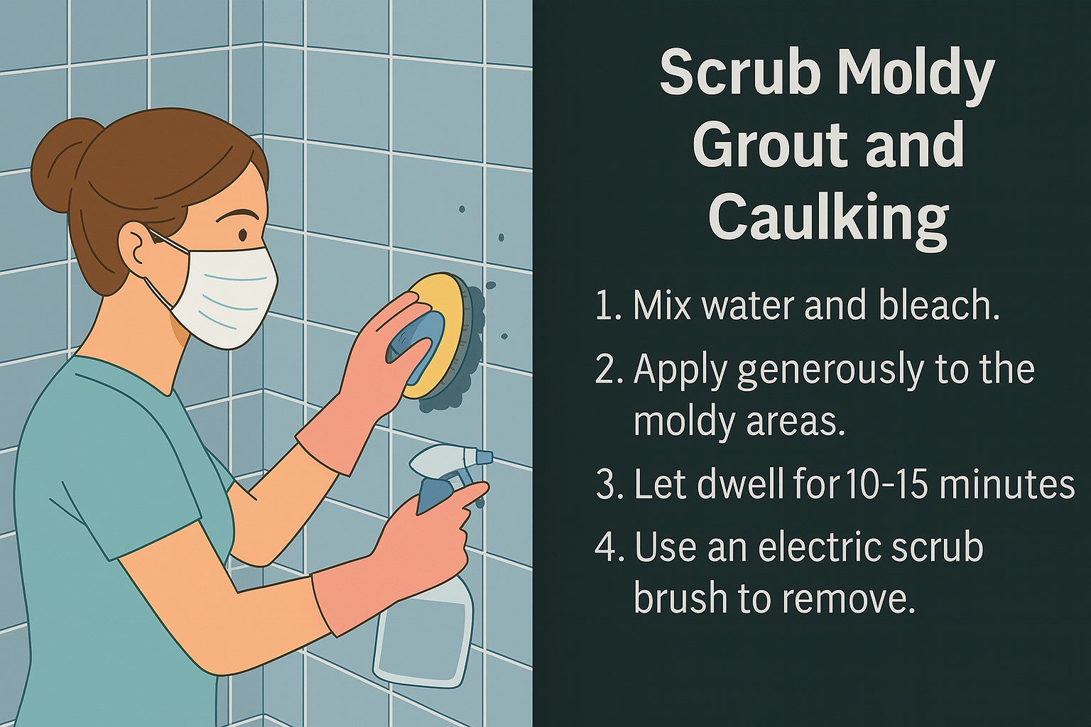 Tackling Moldy Grout and Caulking