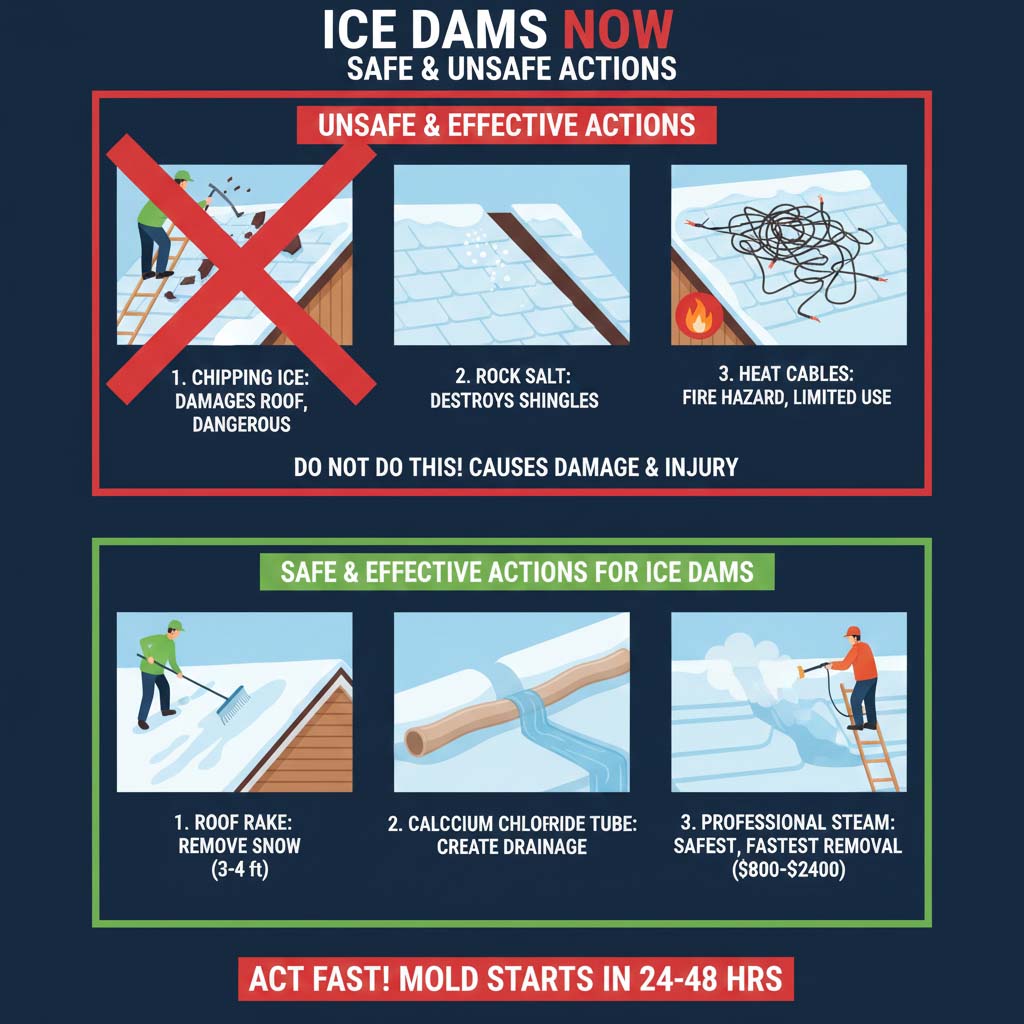 What to Do If You Have Ice Dams Right Now
